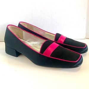 Classic Lilly Pulitzer Black Satin Loafers 6M EUC